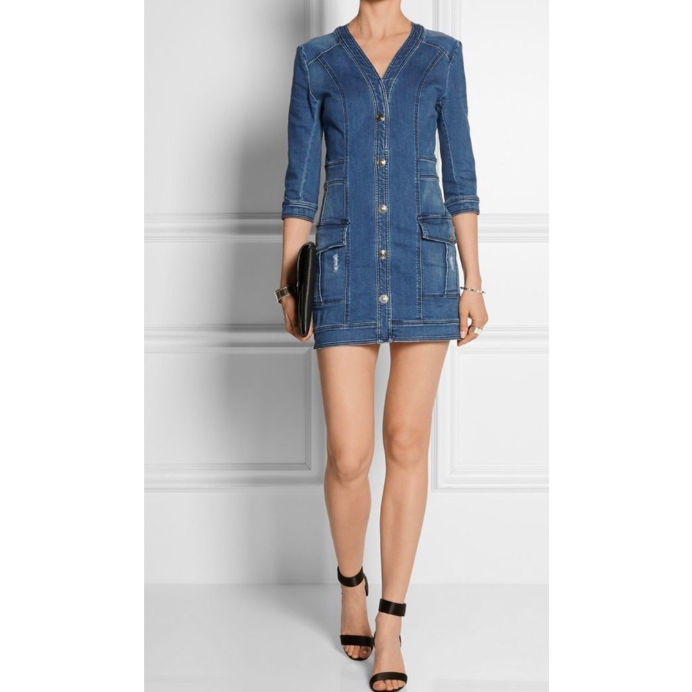 Pierre Balmain, denim dress.